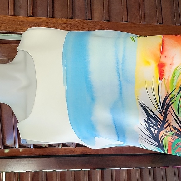 Alexia Admor Tropical Print Resort Vacation Sleeveless Dress Hawaii NWT Sz 8 - Picture 2 of 9